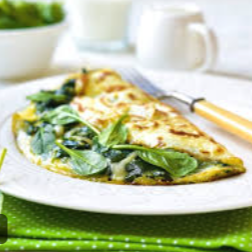 Omelette de Huevo con Espinacas