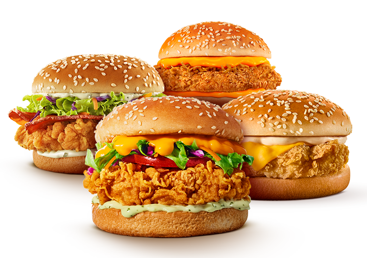 Escolha 4 dos seus Sanduíches preferidos do KFC!