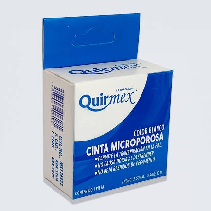 CINTA MOCROPOROSA BLANCA 1.25X10MTS