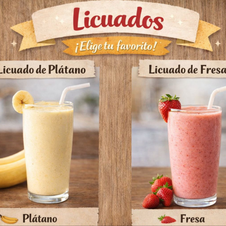 LICUADO DE FRESA 16oz.
