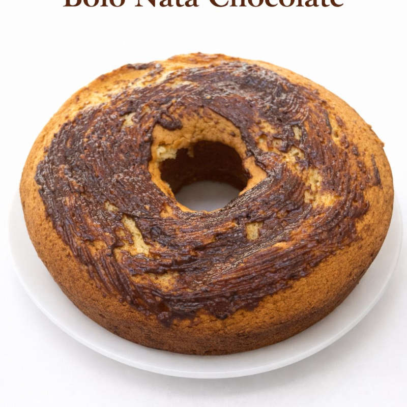 Massa de creme de leite com o brigadeiro caseiro dentro da massa