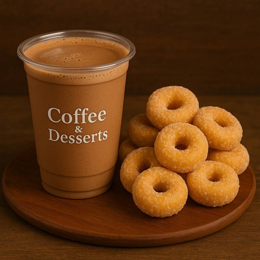 Chocolate Caliente 12 Onzas + 10 Donitas de Azúca