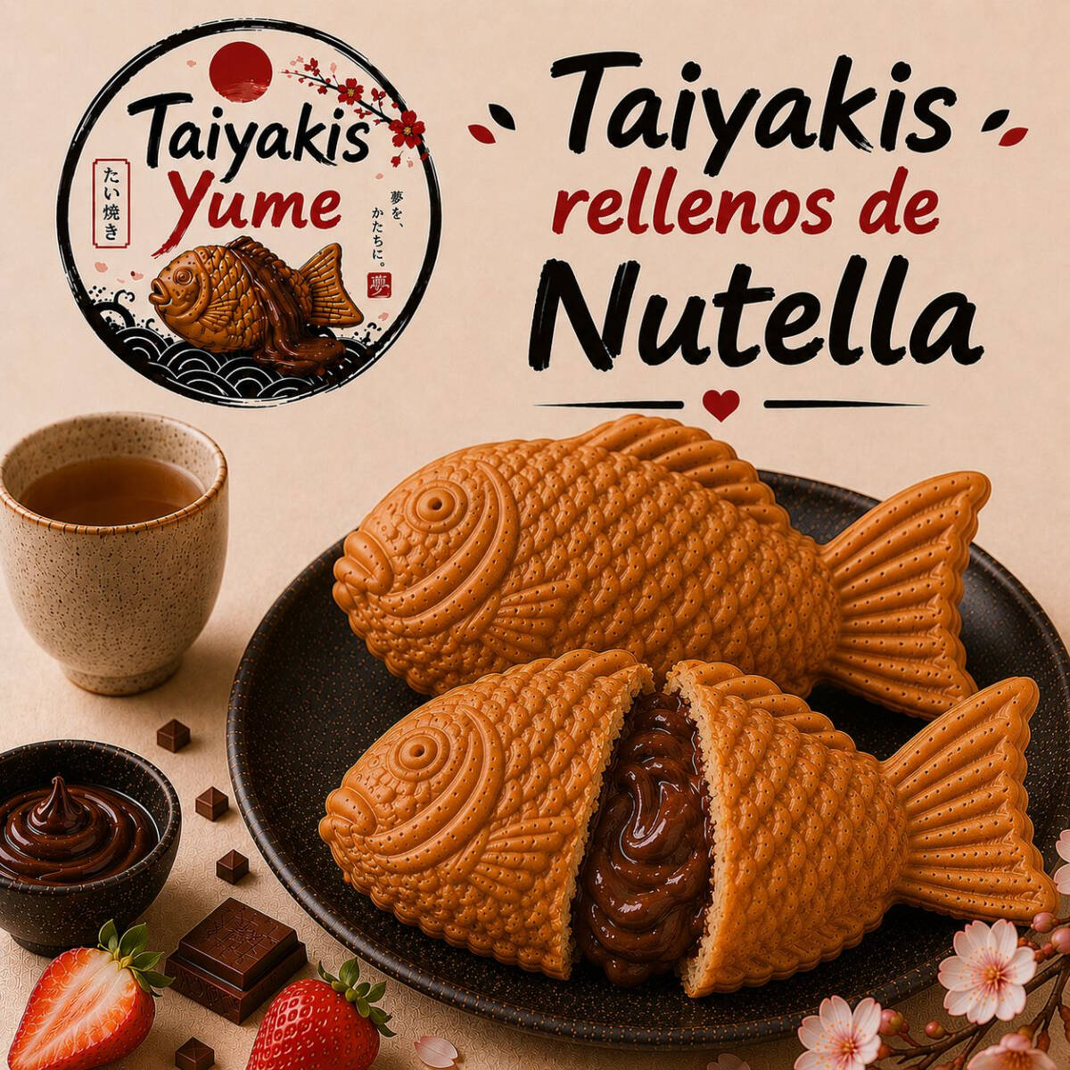 Taiyakis Rellenos de NUTELLA