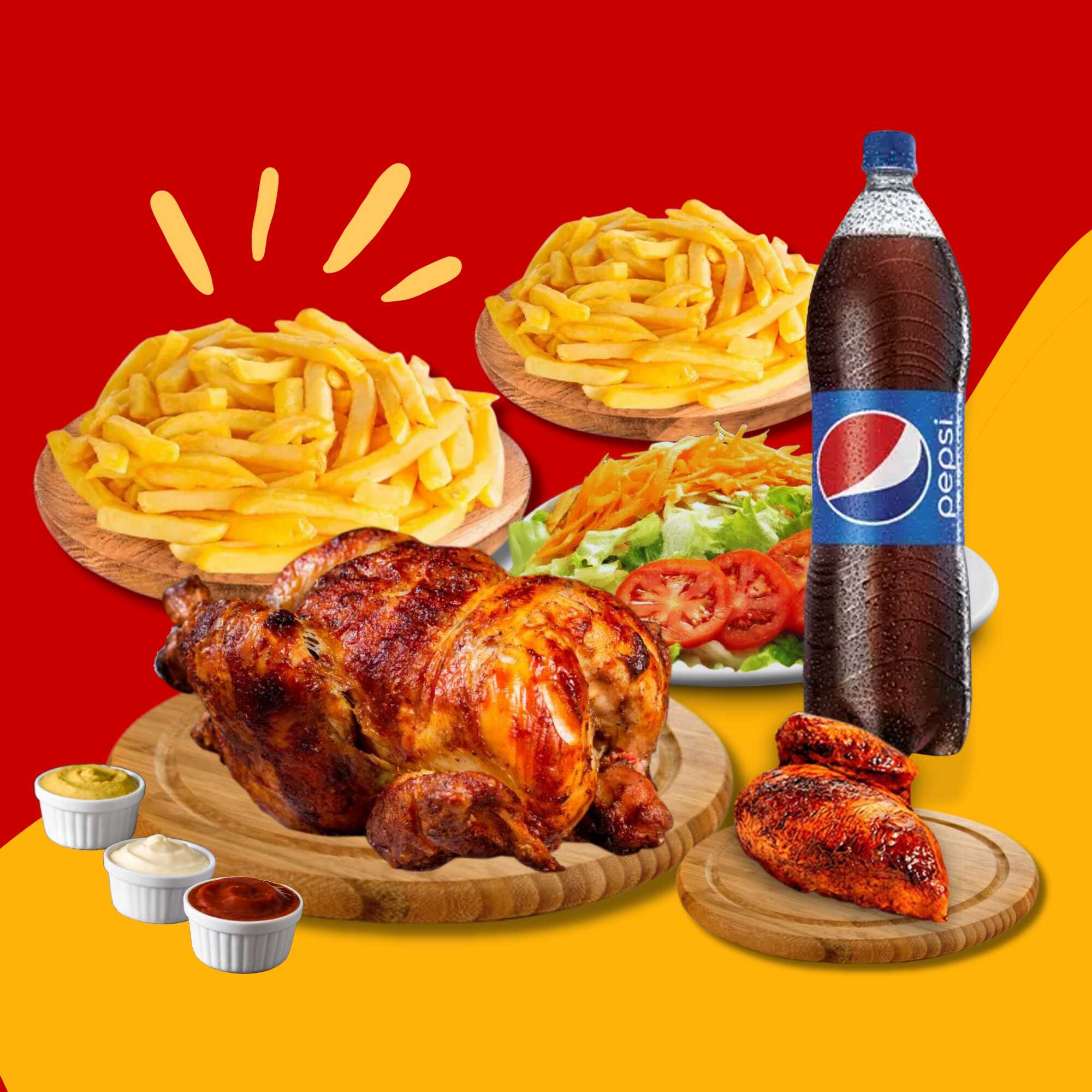 Combo 1+1/4 Pollo