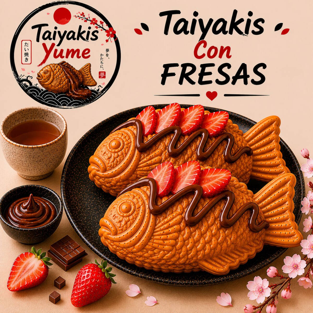 Taiyakis con Fresa