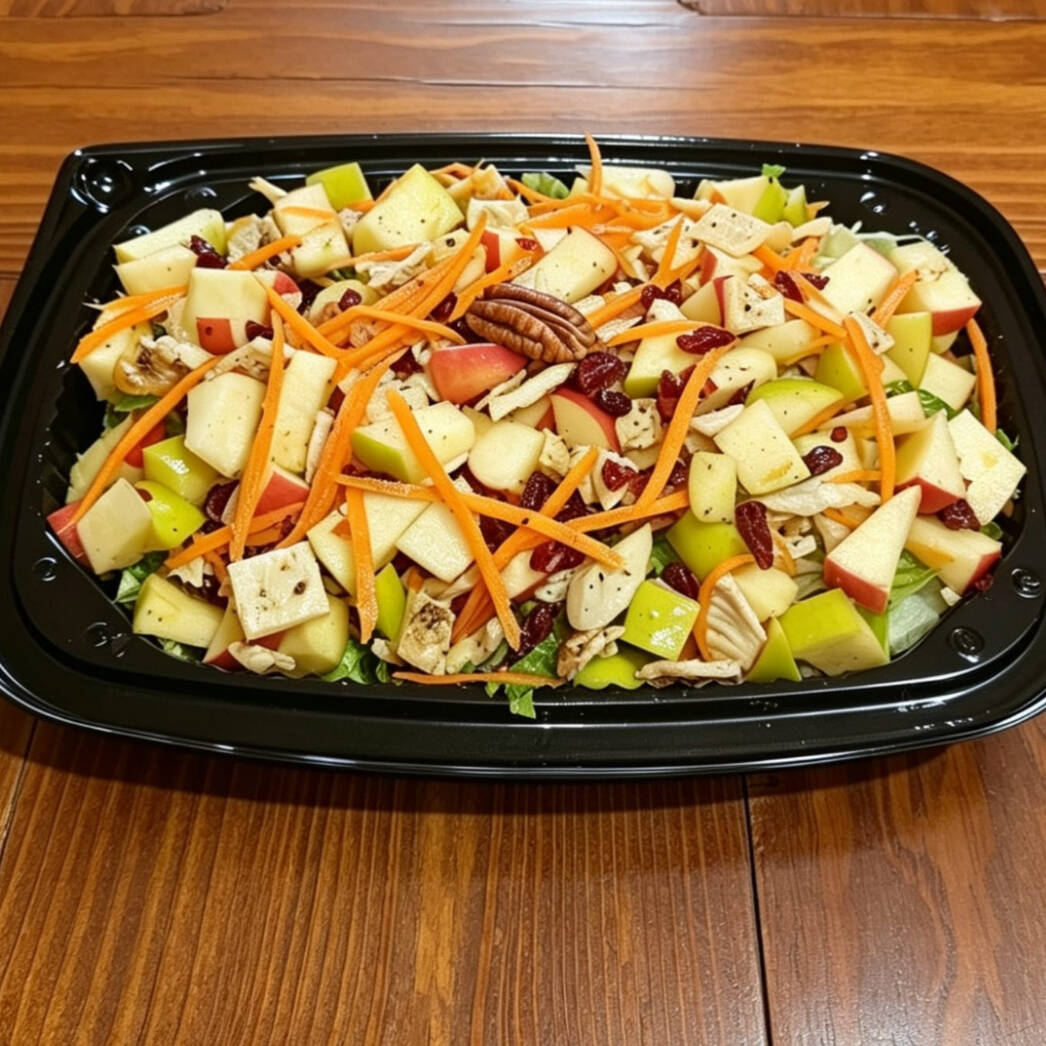 Ensalada de MANZANA VERDE y ROJA + POLLO