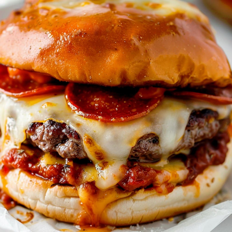 Pizza Burger + Papas fritas
