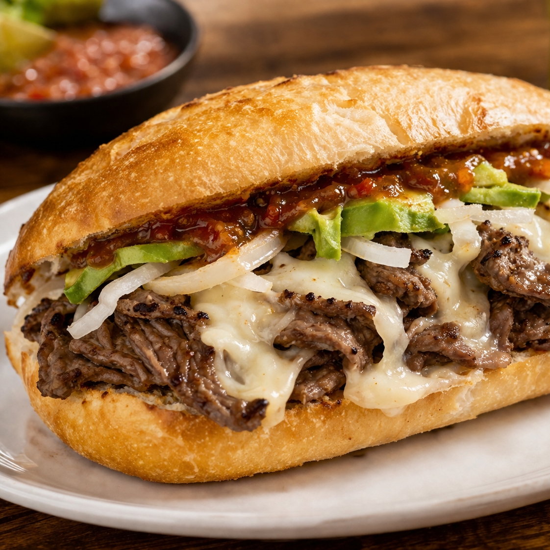 Torta de Arrachera