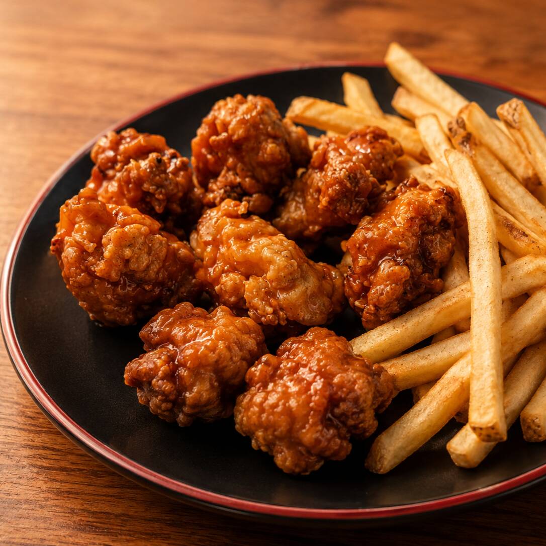 Combo Boneless Buffal-6 Pzs + Papas 200 Grs + 1Re
