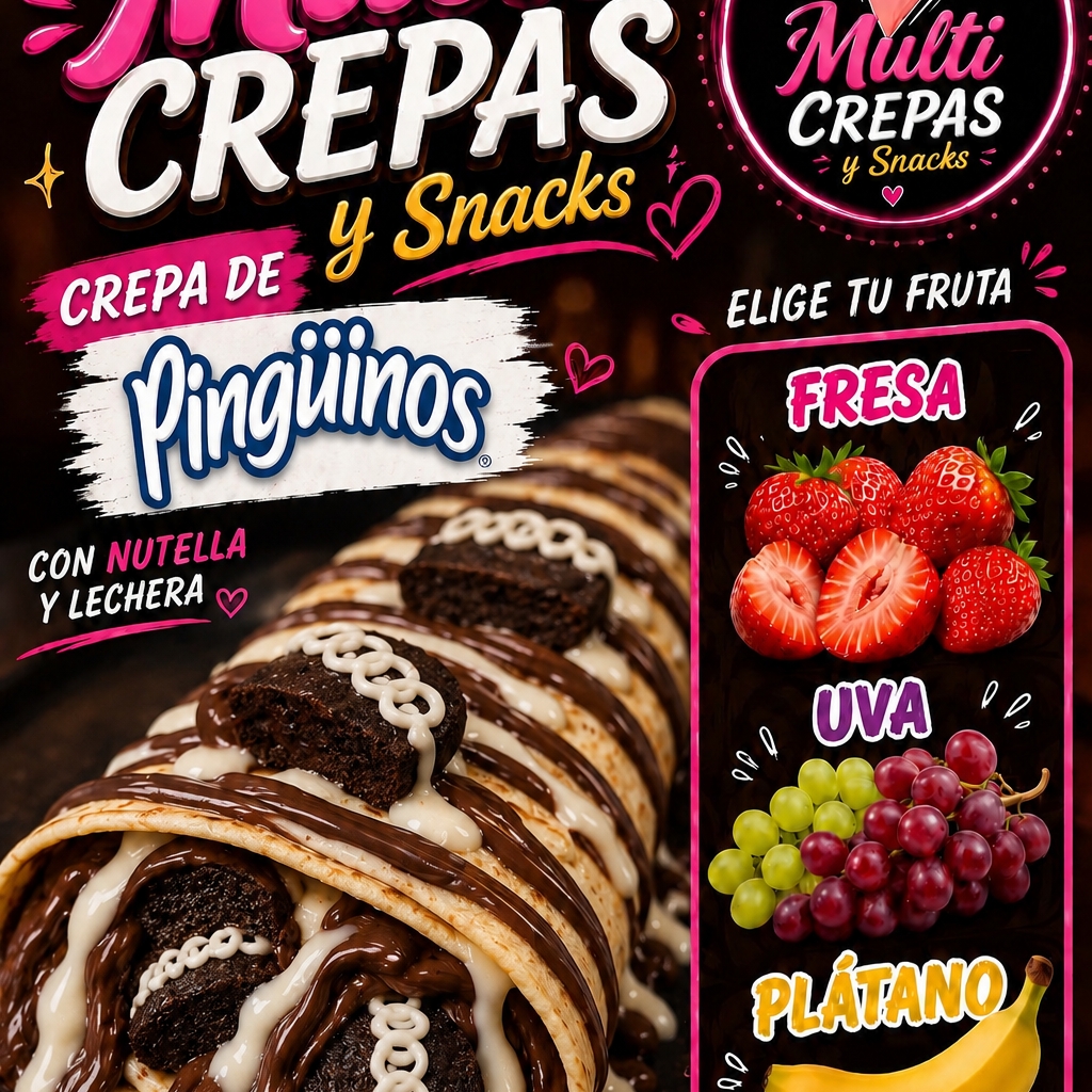Crepa de Pingüinos NUTELLA Lechera