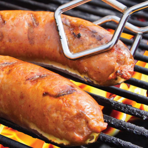 Salchicha Gourmet con Salsa BBQ
