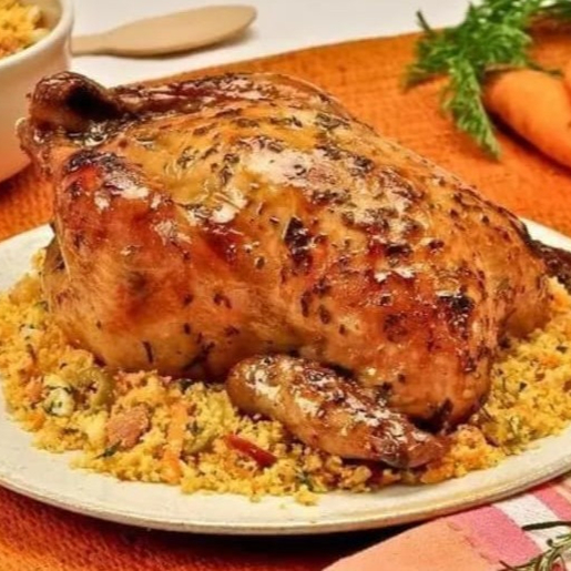 FRANGO ASSADO COM FAROFA