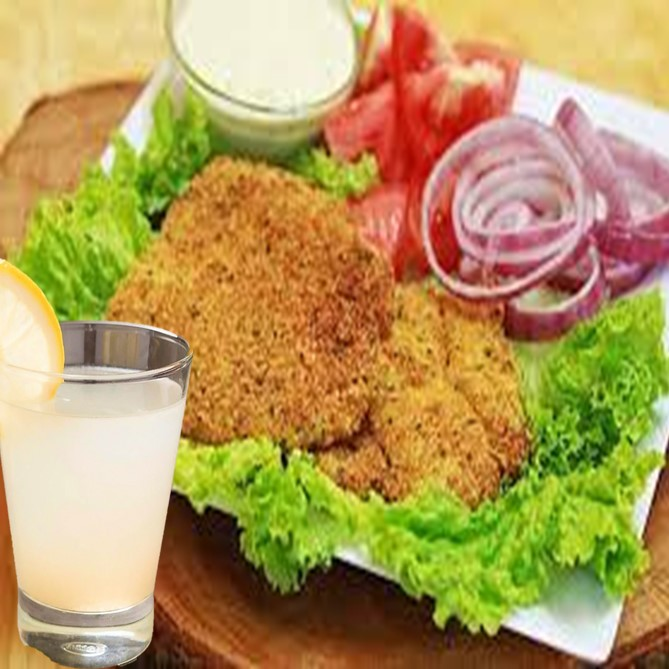 Filete Empanizado + Limonada 1/2