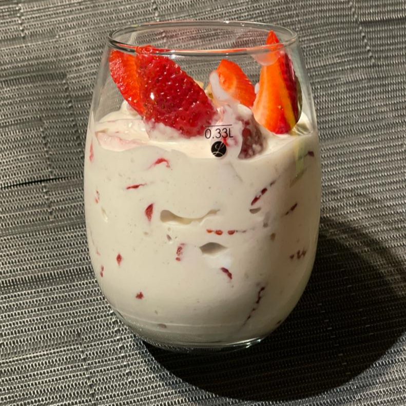 Fresas con crema La lechera
