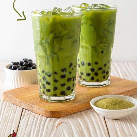 Matcha Latte a las Rocas con Tapioca 500 Ml