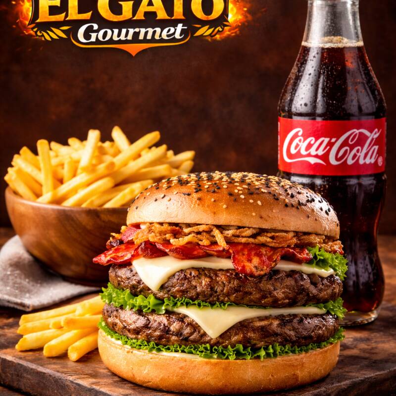 Hamburguesa de Res Premium en Combo