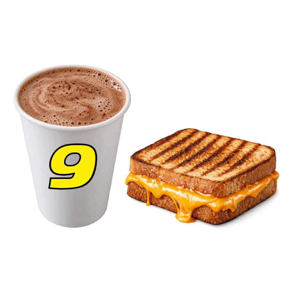 Sándwich Cheddar + MILO Caliente