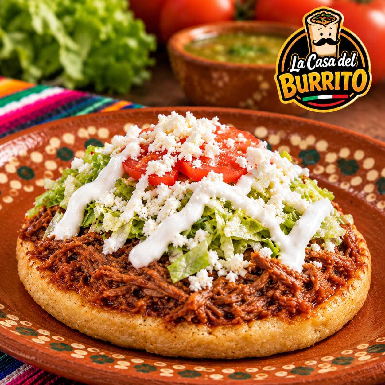2 sopes y una coca cola de 355 ml
