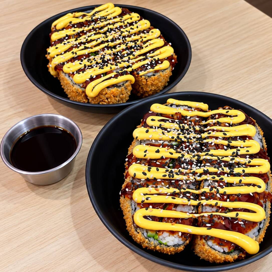 1 Sushi Burger A ELEGIR CON MAYO SPICY Y TERIYAKI