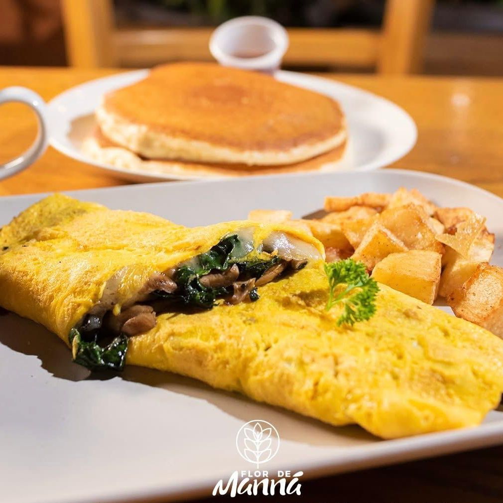 Omellete de Espinacas y Champiñones