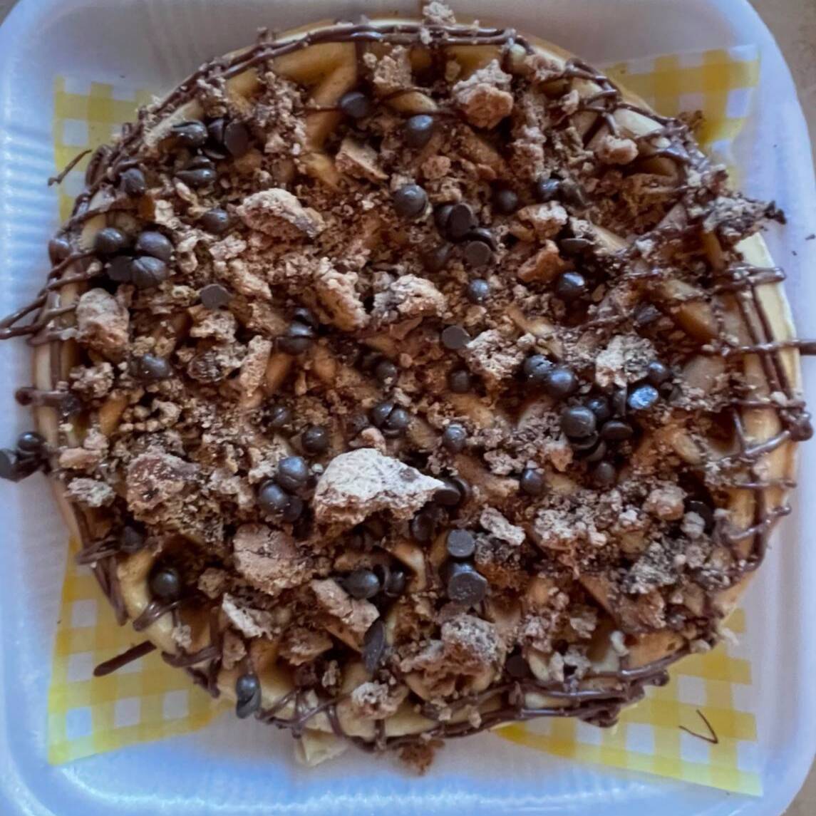 Waffle Nutella y Chispas de Chocolate