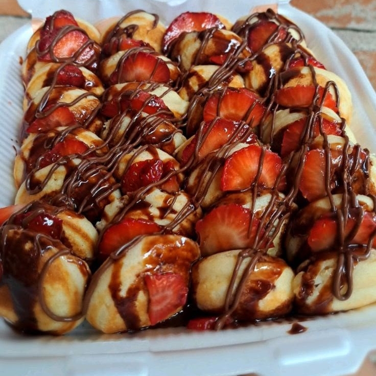Mini Hotcakes con fruta (Lechera, cajeta, nutella)