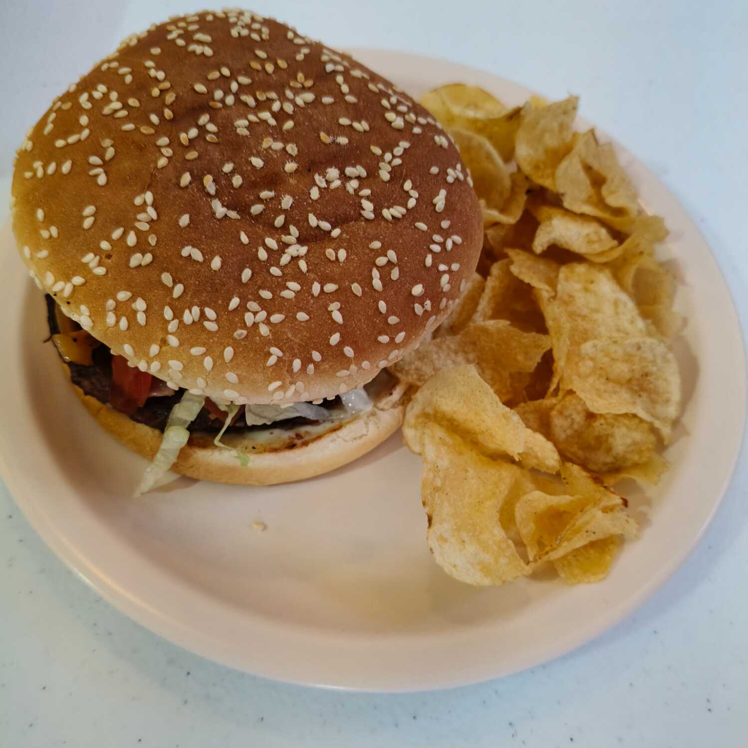 Hamburguesa Sencilla Con Papas