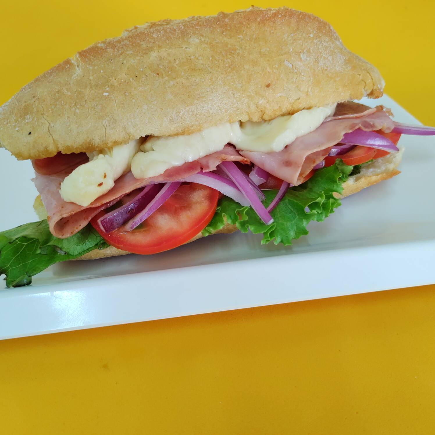 Lonche Jamon con Panela