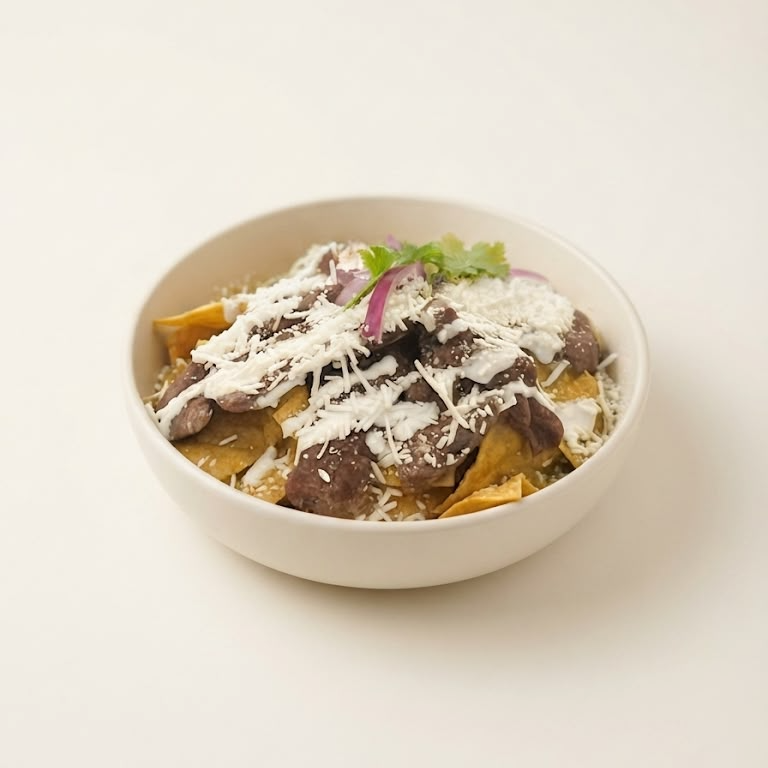 Chilaquiles con Arrachera