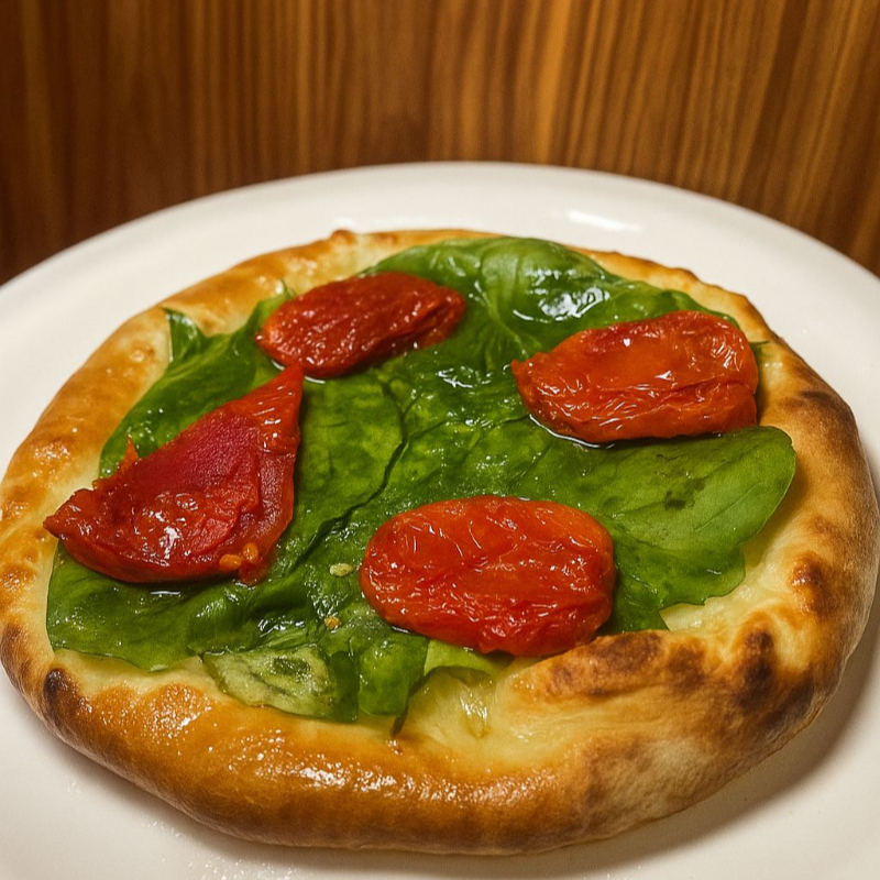 MUSSARELA DE BUFALA, TOMATE SECO E RUCULA