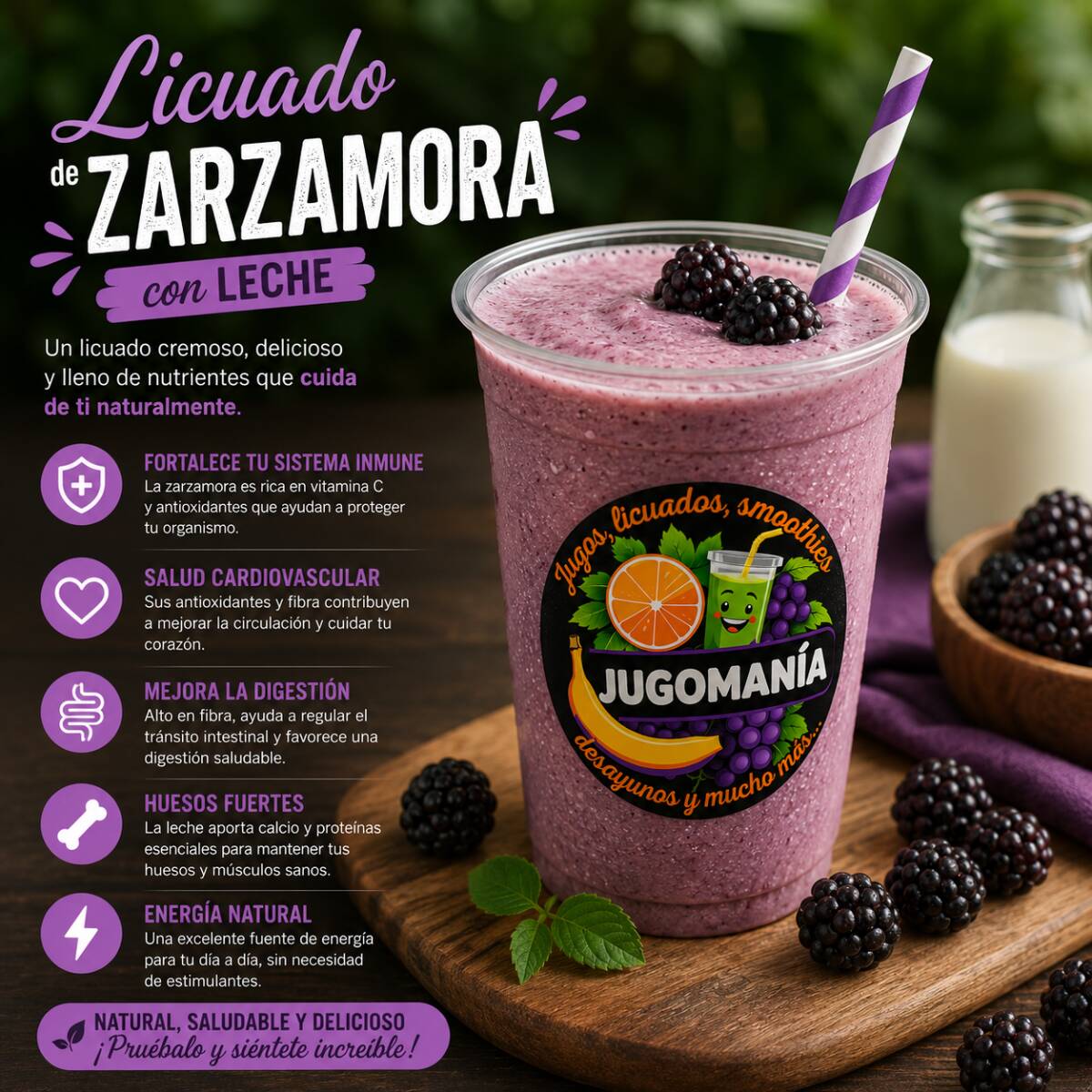 Licuado de Zarzamora