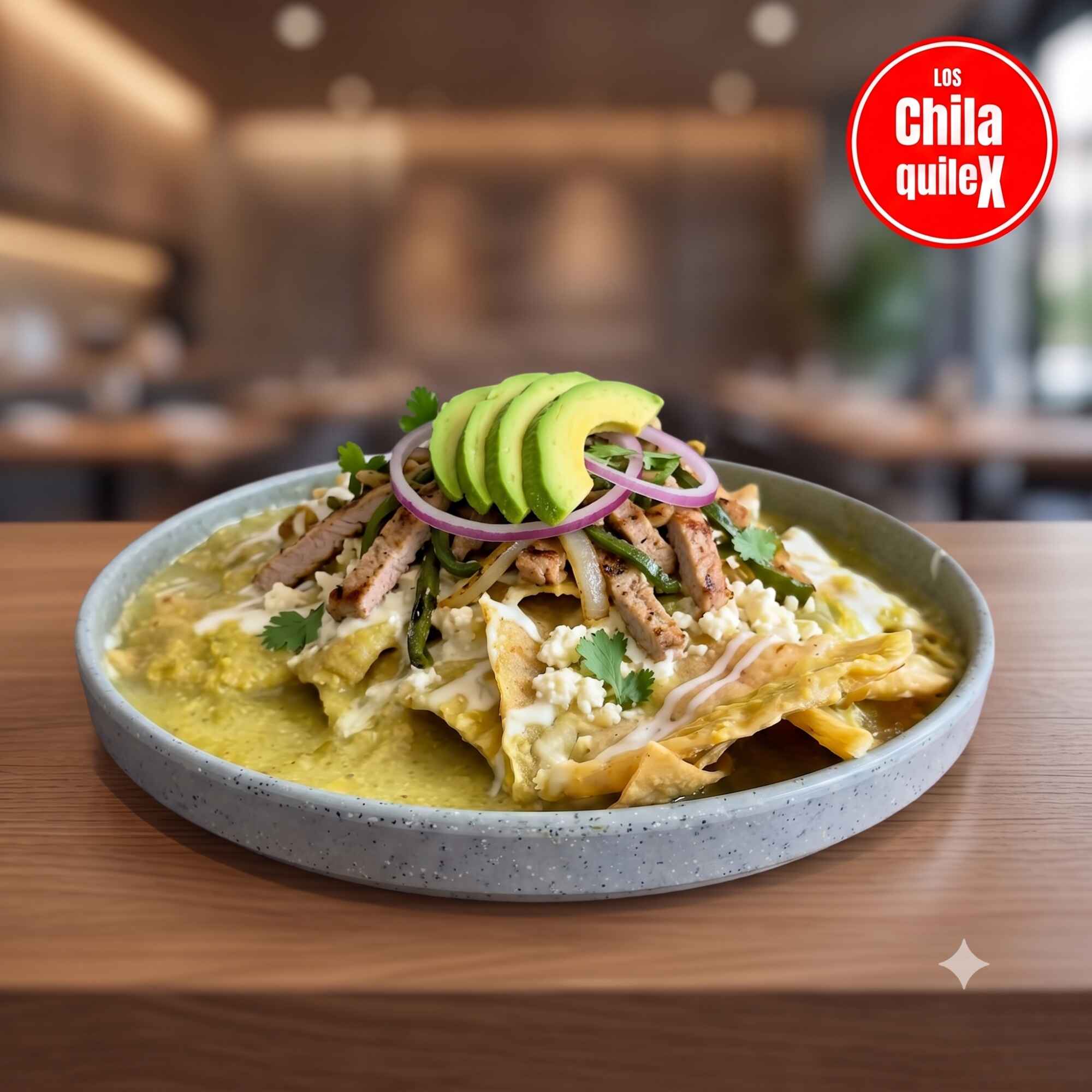 ChilaquileX con Chuleta de Cerdo