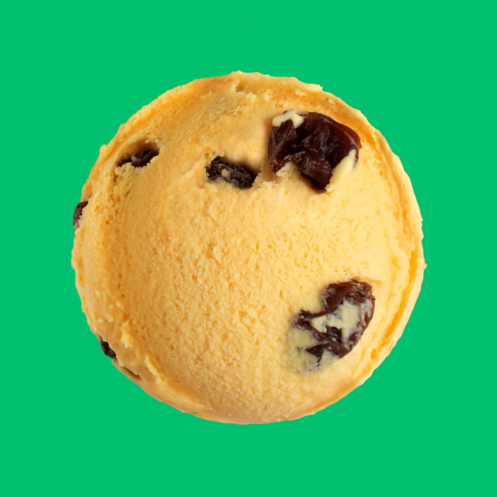 Helado de Rompope con Pasas