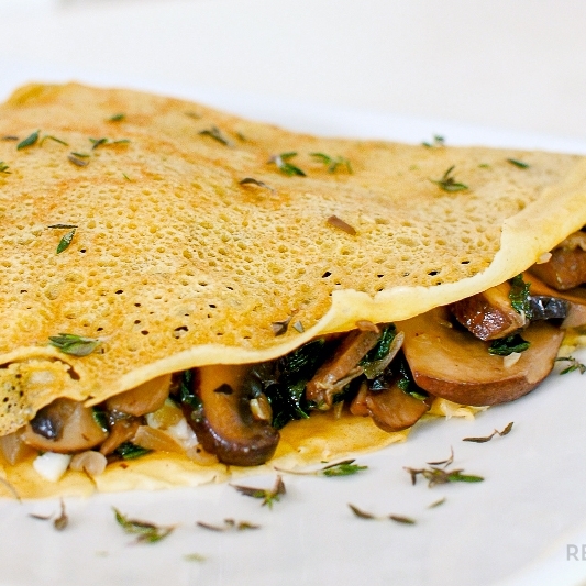 Crepa de Champiñones con Queso