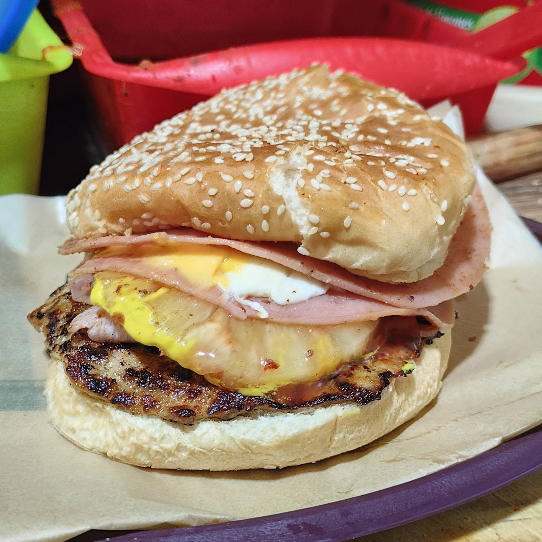 Hamburguesa Hawaiana