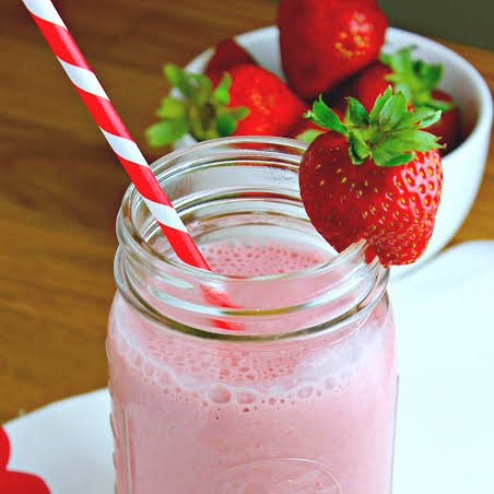 Jugo de Fresa con Leche