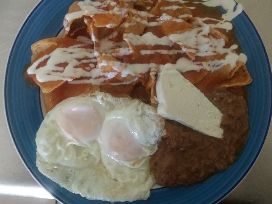 2 Ordenes Chilaquiles Medianos con 1 Huevo