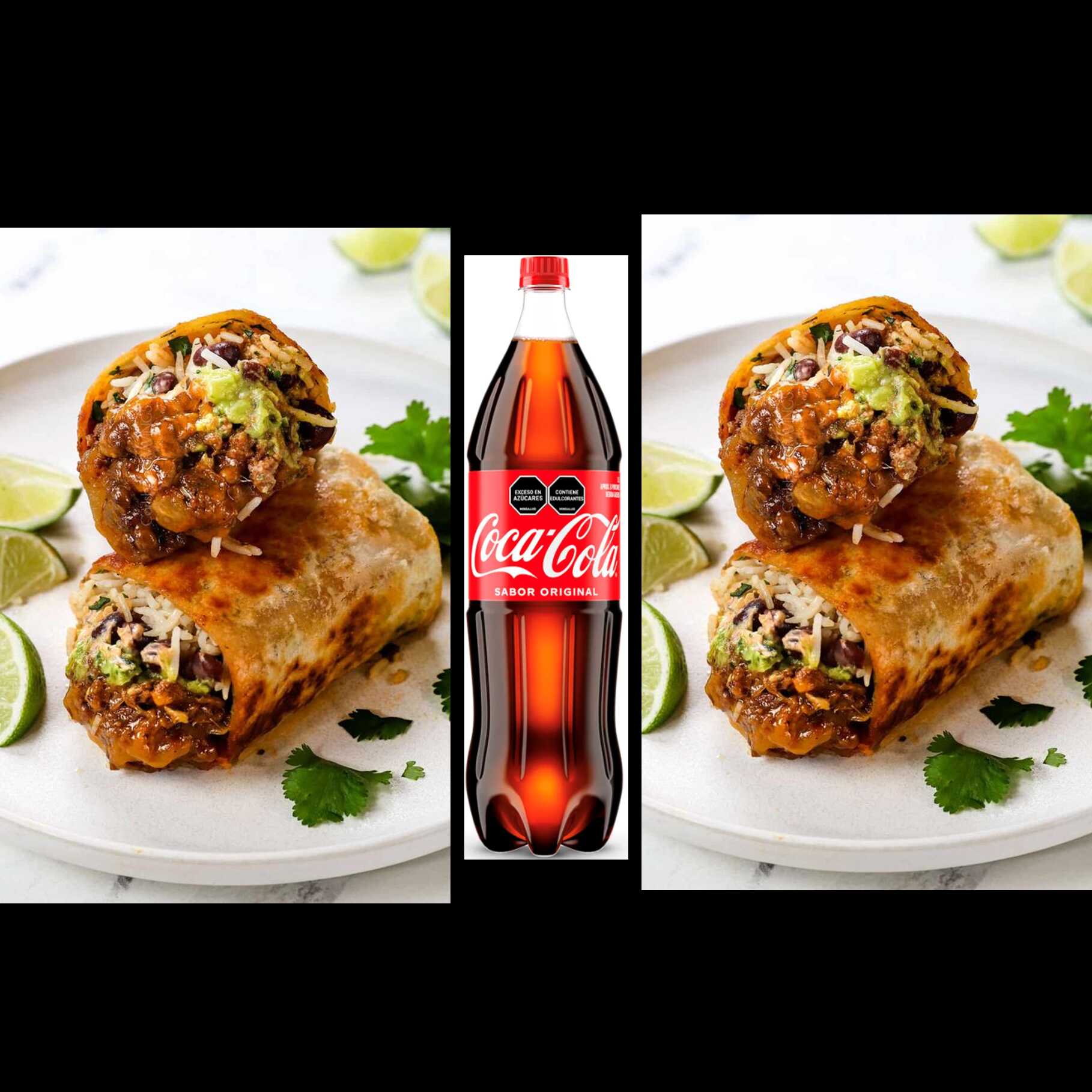 Combo 2 Burritos + Bebida 1 Lt Coca Cola
