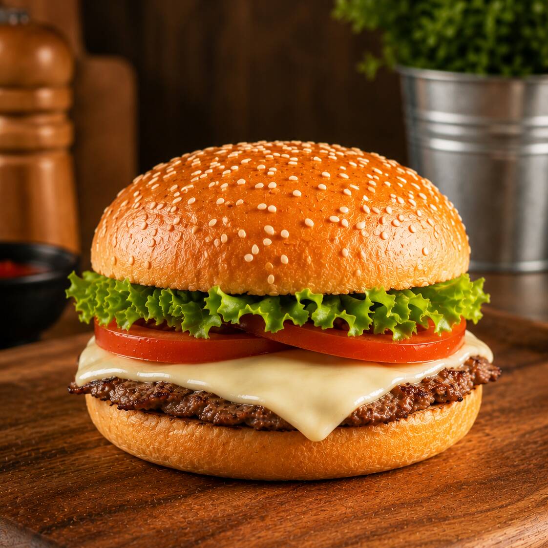 Hamburguesa sencilla