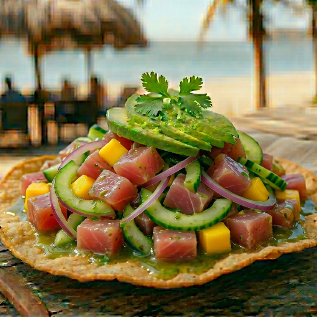 Tostada de Ceviche de Atún
