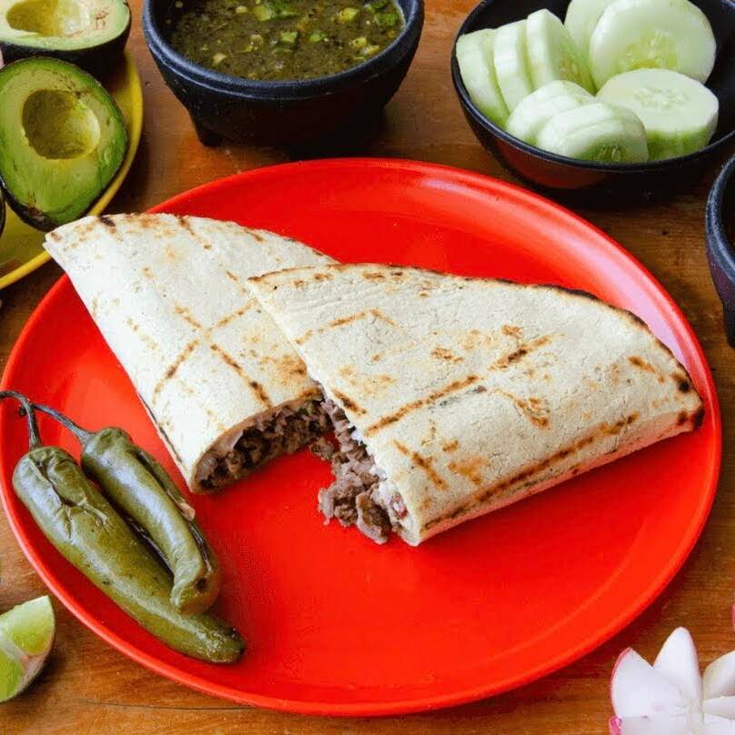 Quesadilla de maíz de pastor