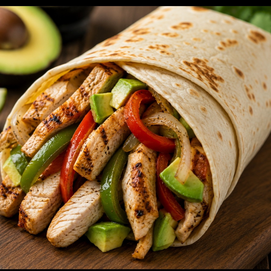 Burrito de Fajitas de Pechuga