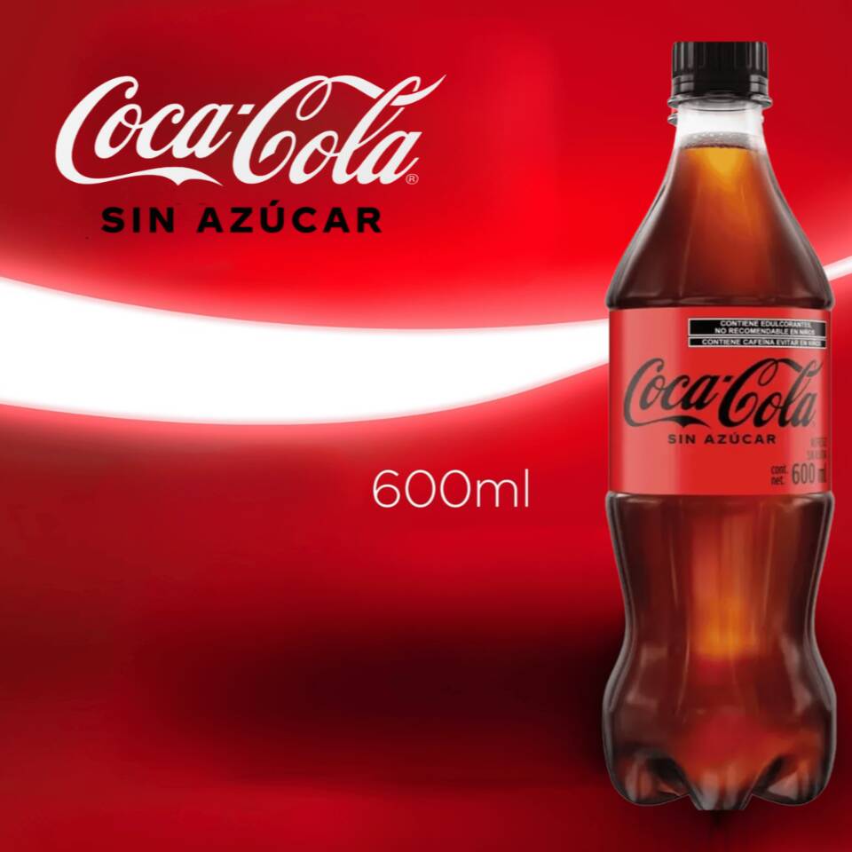 Coca Cola Sin Azucar 600ml