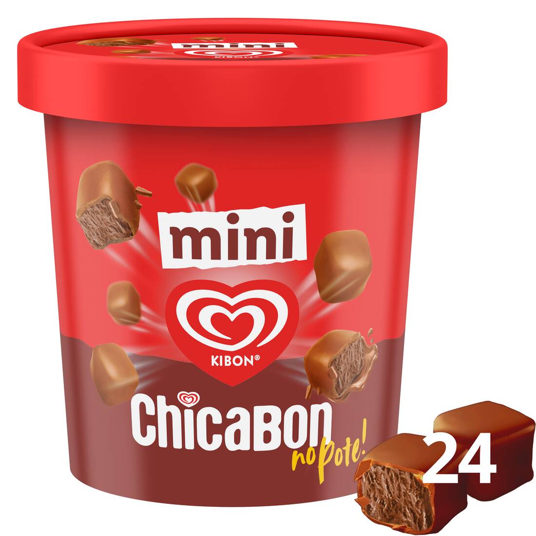 Agora seu Mini está em dobro e no pote! São 24 bombons de Mini Chic