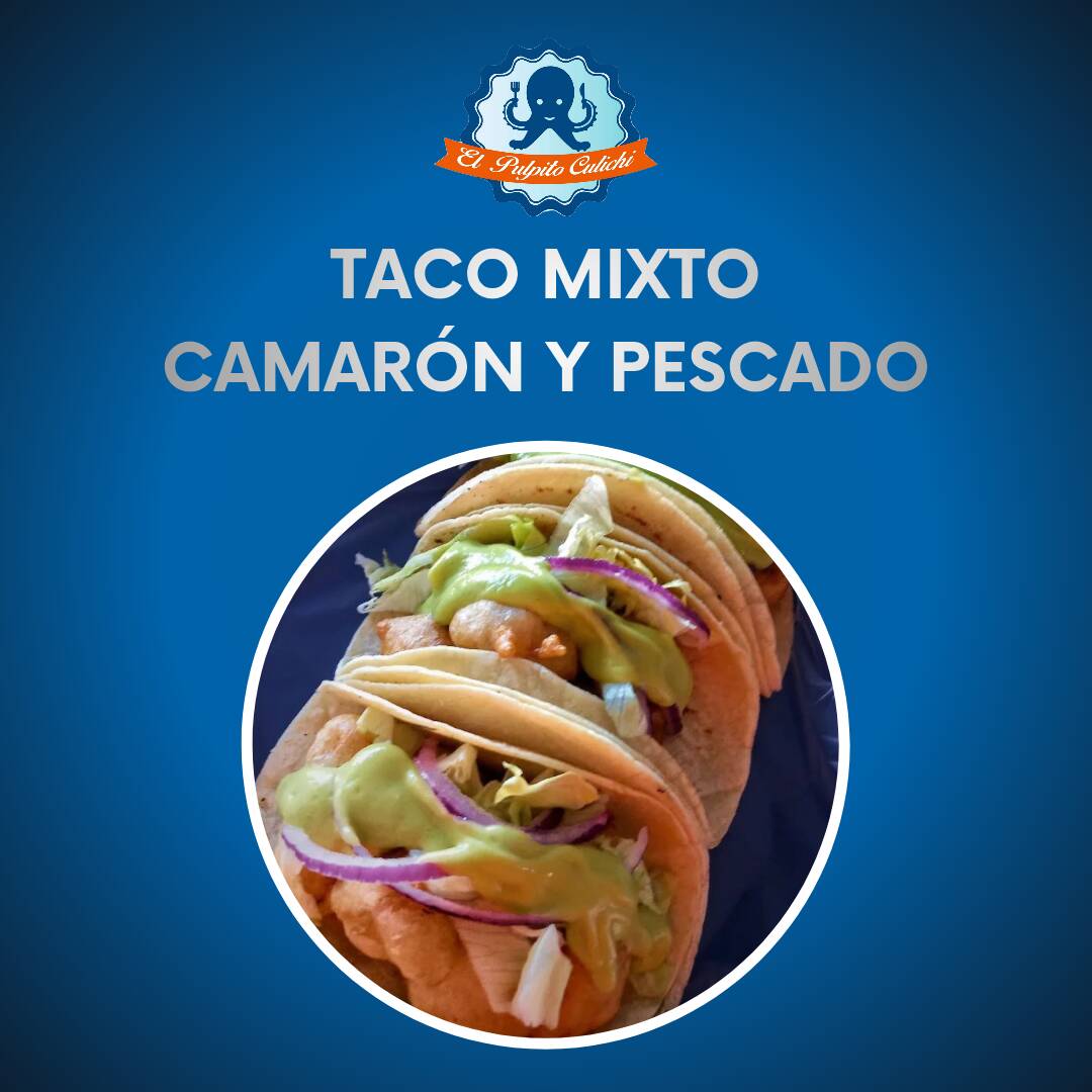 Taco mixto (camarón y pescado)