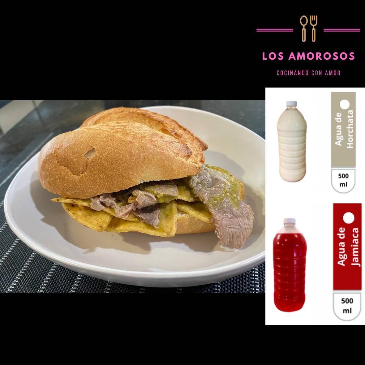 Combo Torta de Chilaquiles C/carne Asada + Agua