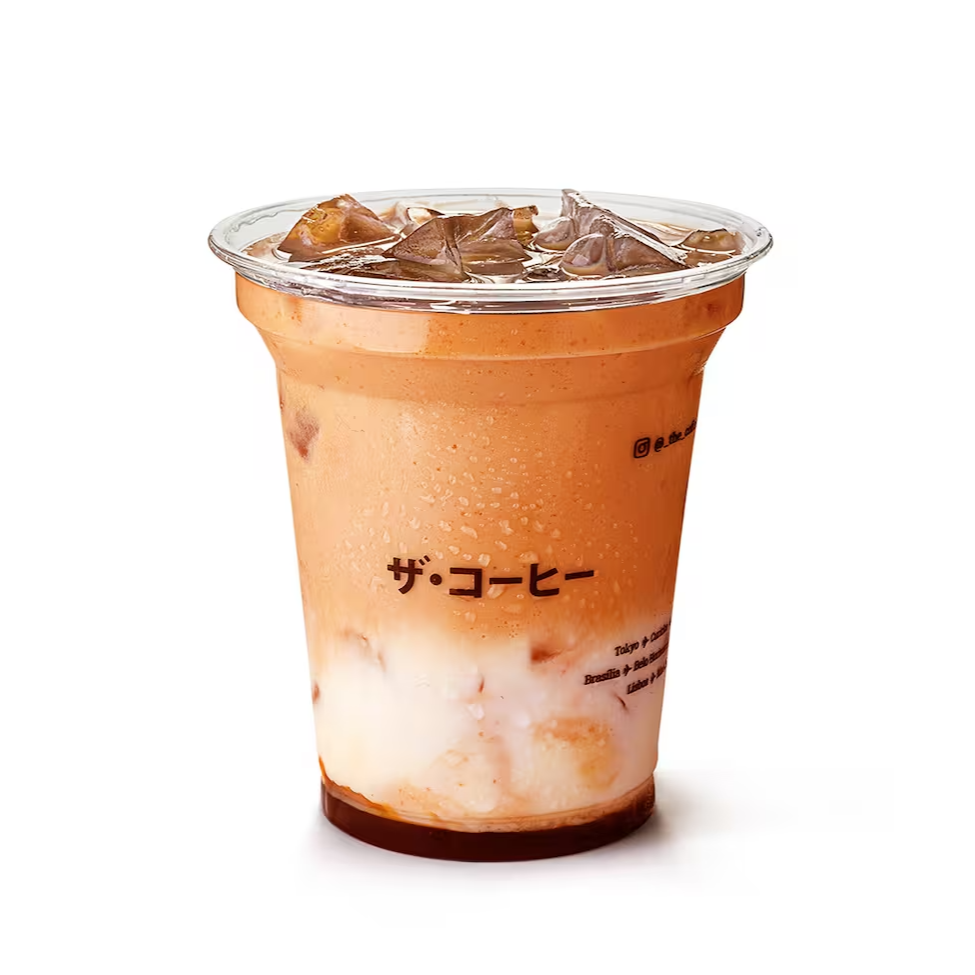 Latte gelado com caramelo salgado. De nada. (Com café especial e leite) (330ml)