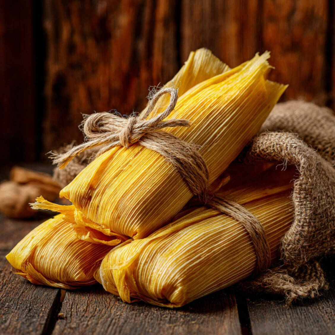 Tamal de Elote Dulce con Frijoles Guisados