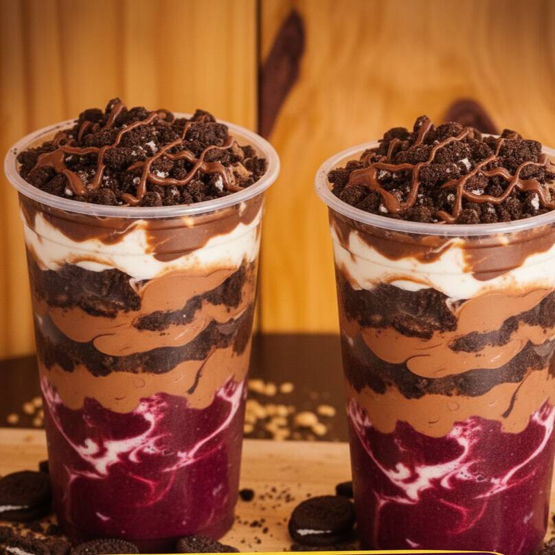 Esse é o nosso açaí de 300ml, montado com carinho e sem miséria. Olha essa cremosidade! 😍 Aqui, o açaí de verdade encontra a combinação imbatível de muito Leite em pó premium. Cada camada é pensada para garantir o sabor máximo até o final do copo. Simplesmente irresistível. Peça o seu agora e comprove!