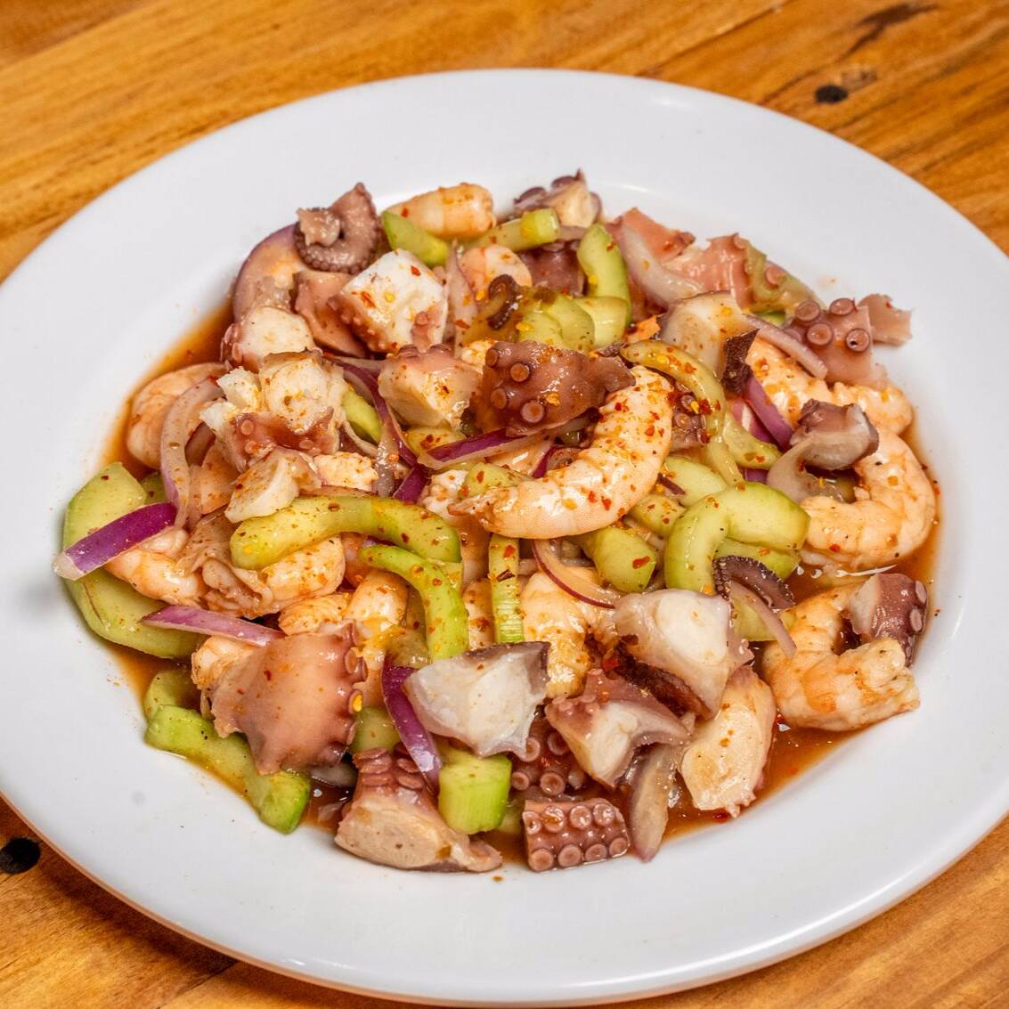 Aguachile de Camaron Cocido C/pulpo